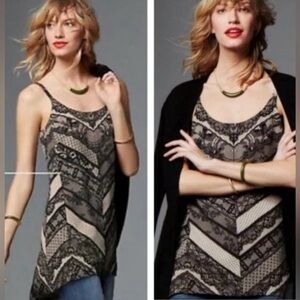 Cabi Monaco Chevron Lace Print Cami Style 3278 Medium